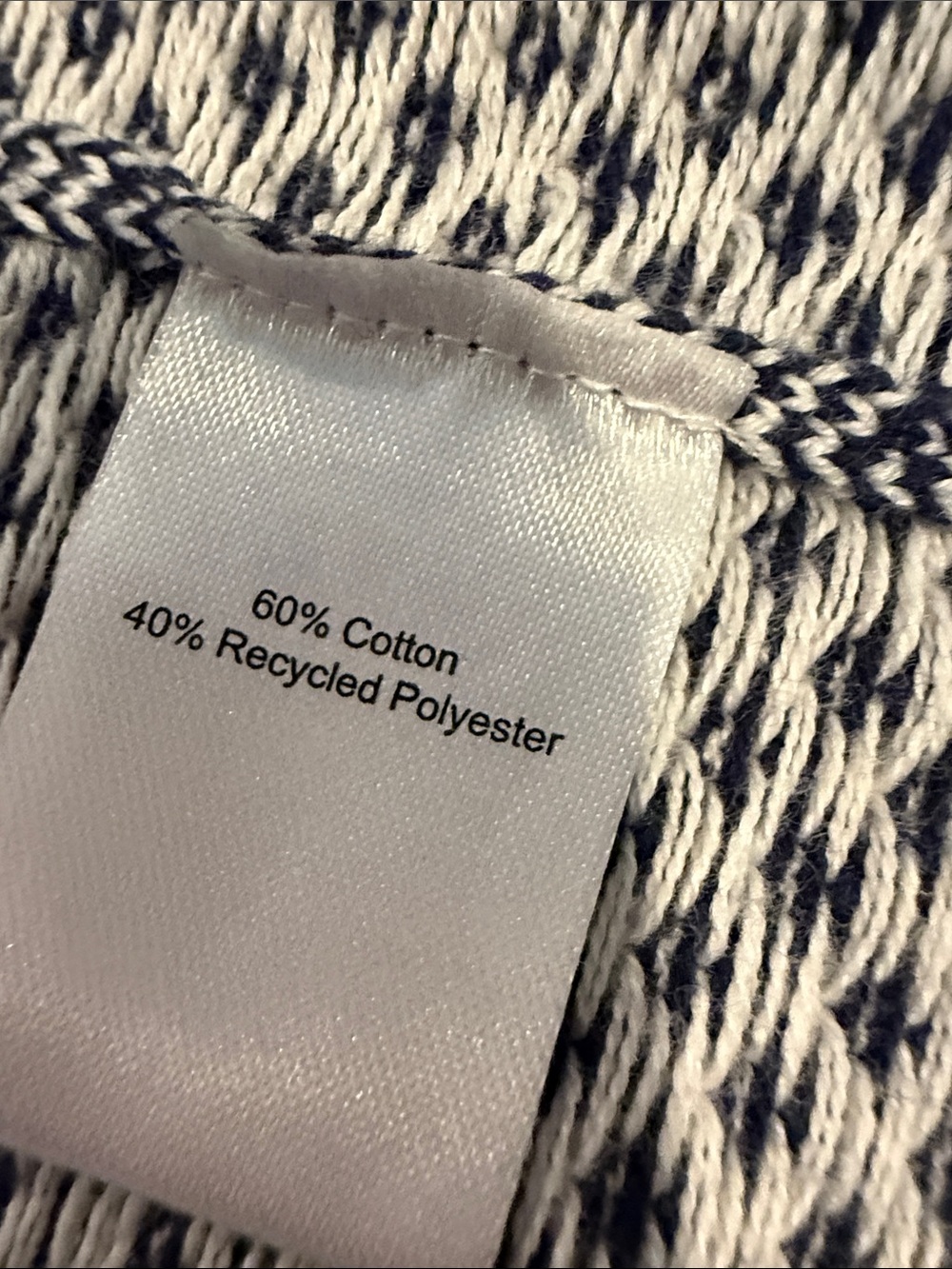 Long Wharf Navy and White Long Open-Front Cardigan M - Picture 4 of 4